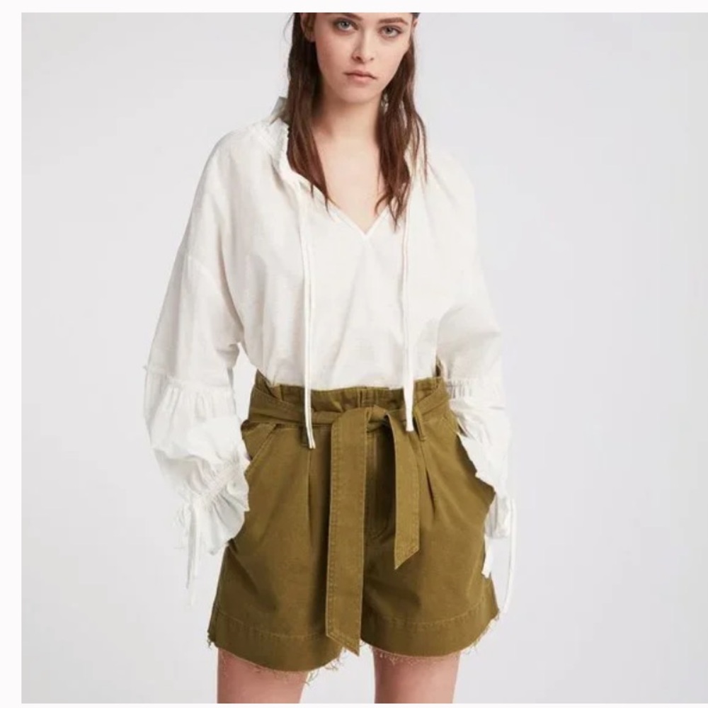 NWT! ALLSAINTS Cala Shorts Khaki Green size M